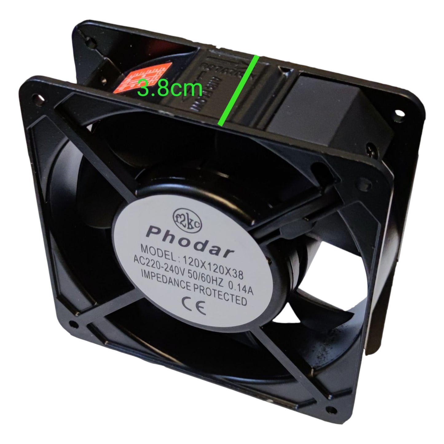 4x4 Box Fan 220V Blade Size 10cm x 10cm Exhaust Fan 5 Blades Blower Fan 120mm x 120mm x 38mm 60Hz