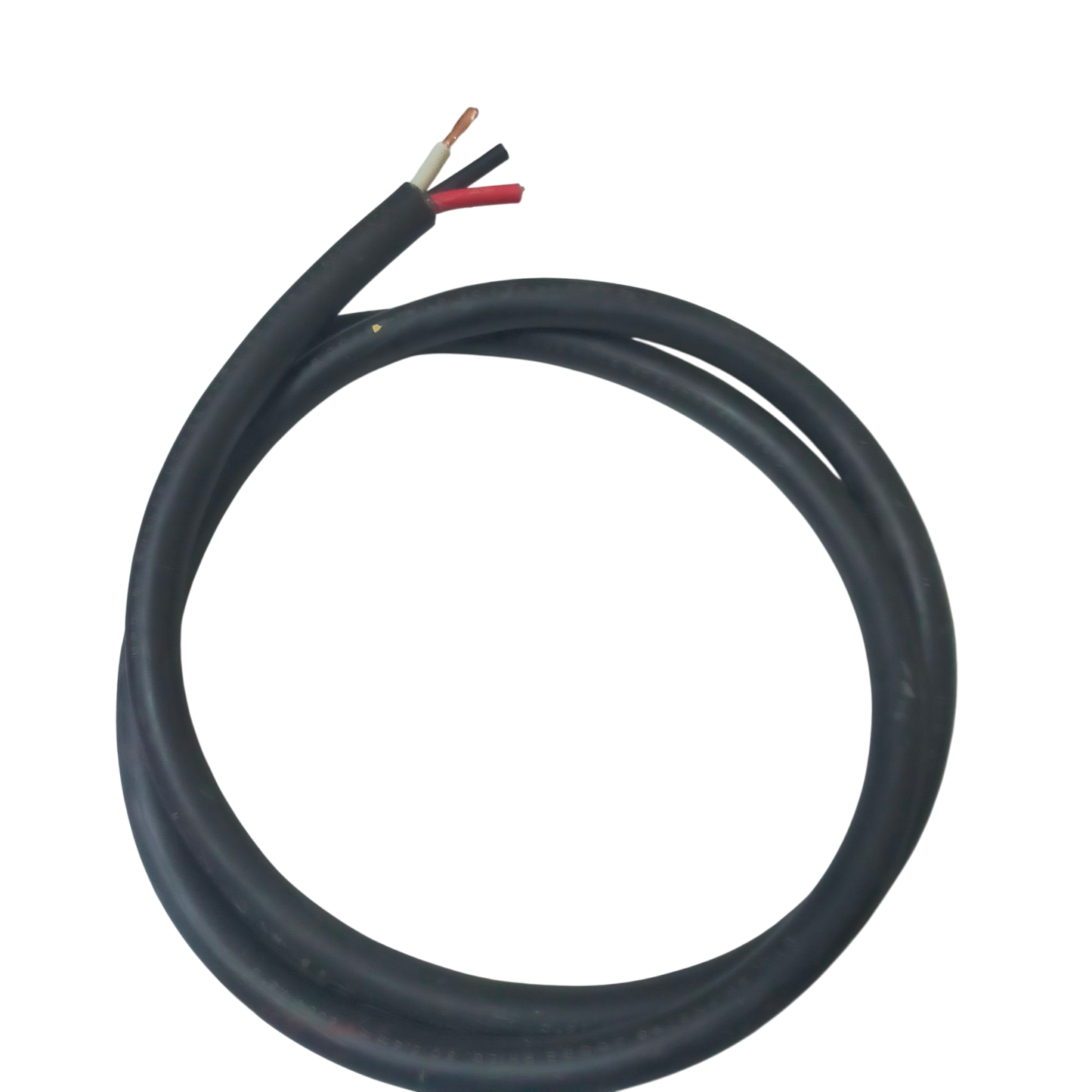 Phelps Dodge 3 core 5.5mm royal cord wire with black outer insulation and red black white inner wires