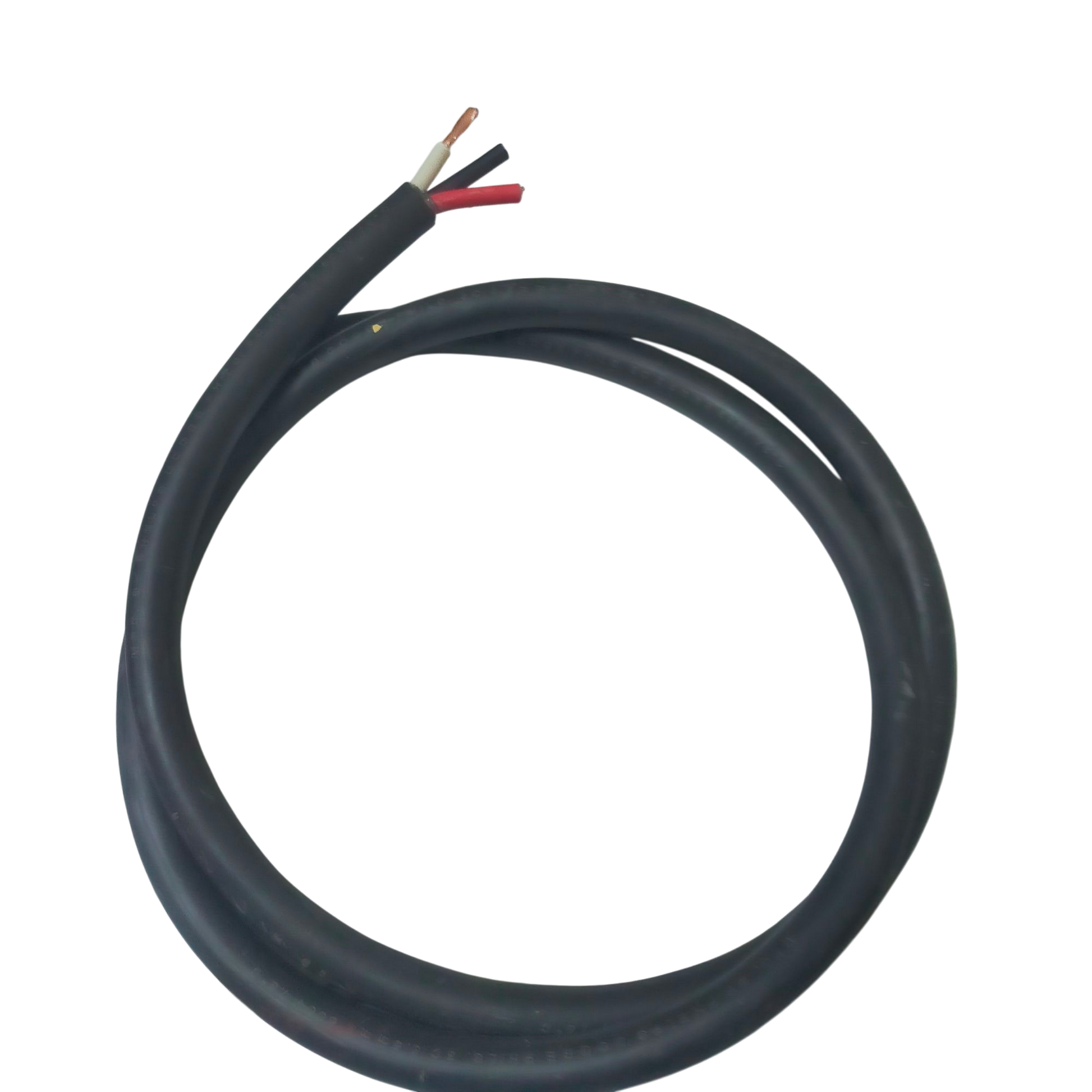 Phelps Dodge 3 core 5.5mm royal cord wire with black outer insulation and red black white inner wires