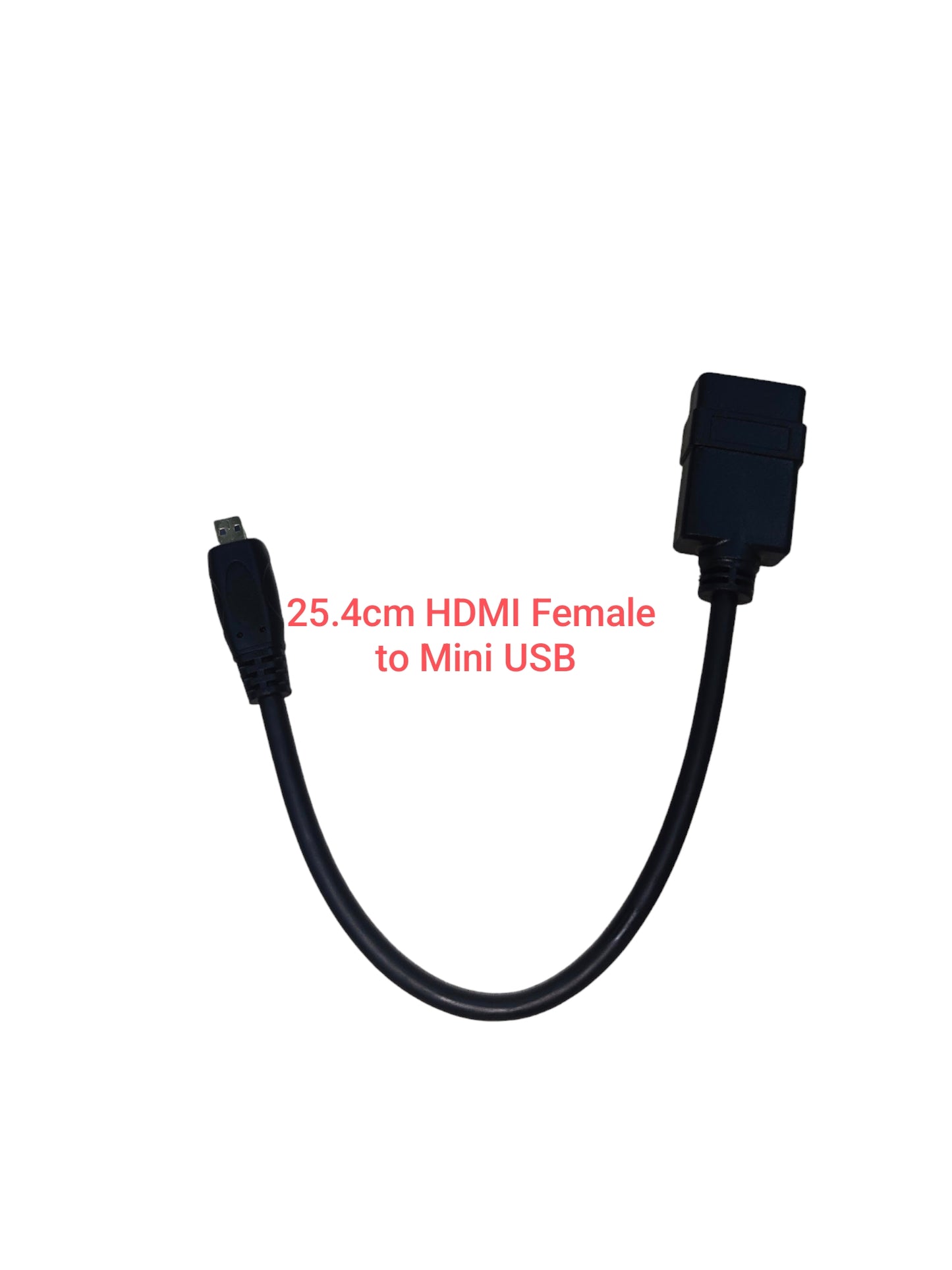 25.4cm HDMI Female to Mini USB Adapter Cable for Connecting Devices