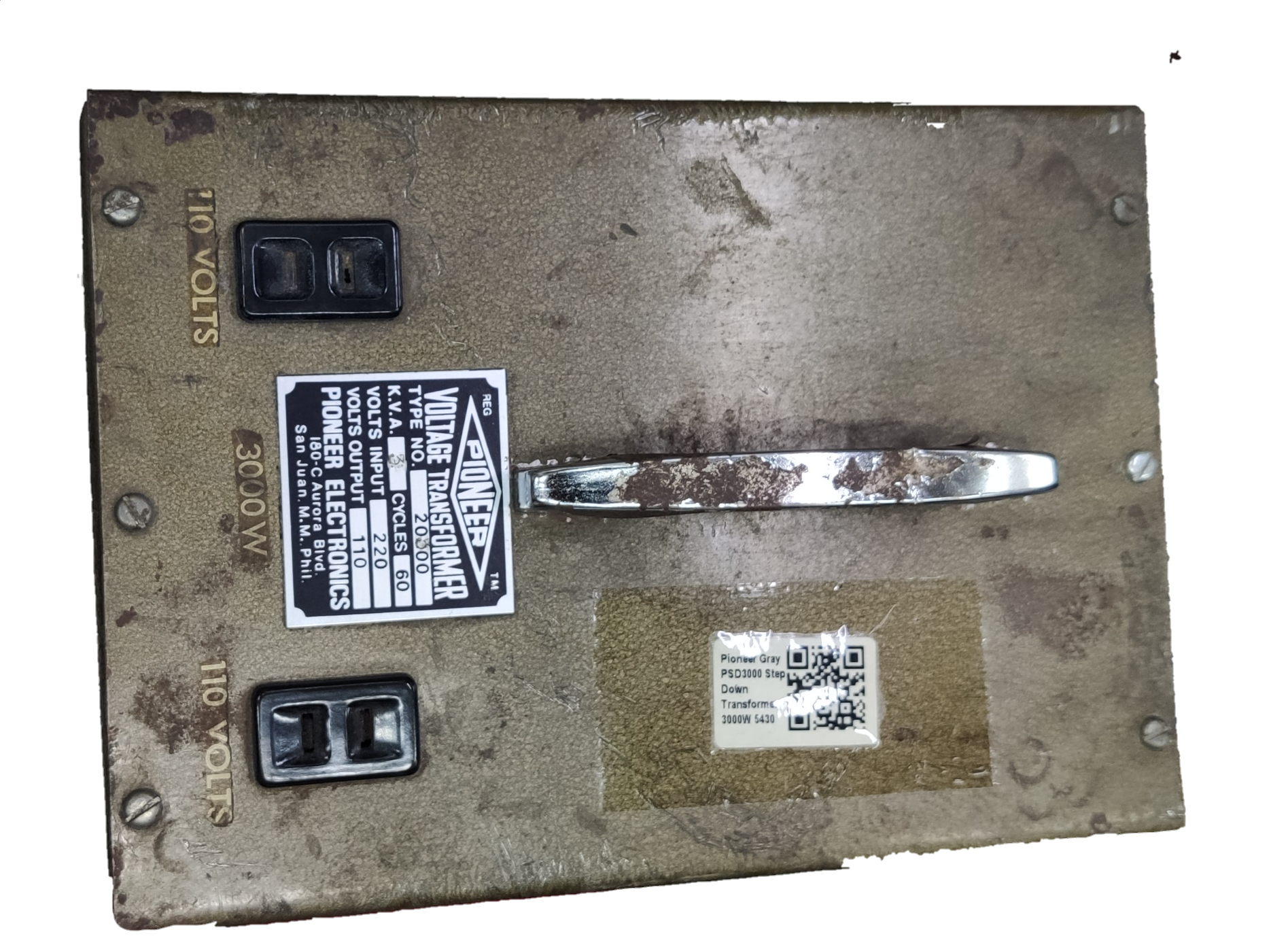 Denko 3000W Step Down Transformer 220V with metal handle and 110 volts input for electronics