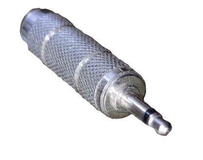 Close-up of PL-55 Female to Male Mono Adaptor with textured grip for reliable connection