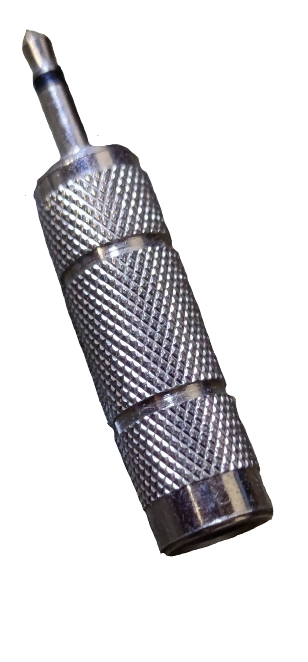 PL-55 Female to Male Mono Adaptor with a textured grip for easy handling and connection