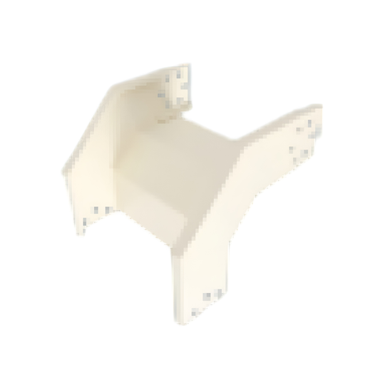 Royu cable management corner piece in white measuring 100mm x 100mm or 4 Inches x 4 Inches