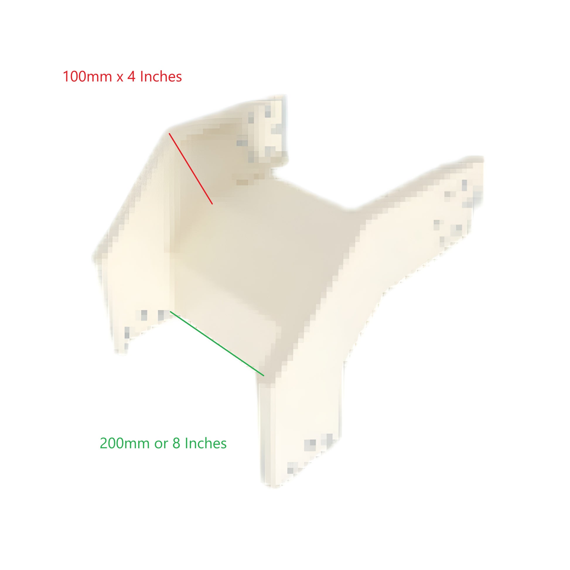 Royu cable management corner piece with dimensions 200mm x 100mm or 8 Inches x 4 Inches for organizing wires