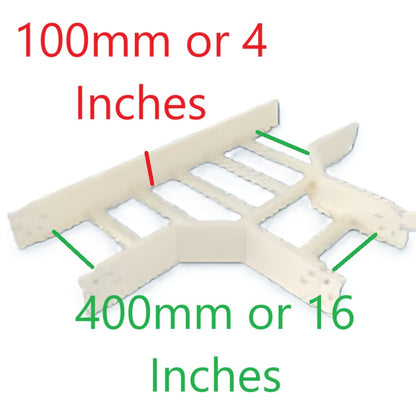 Royu cable management white plastic organizer measuring 400mm x 100mm or 4 Inches x 16 Inches