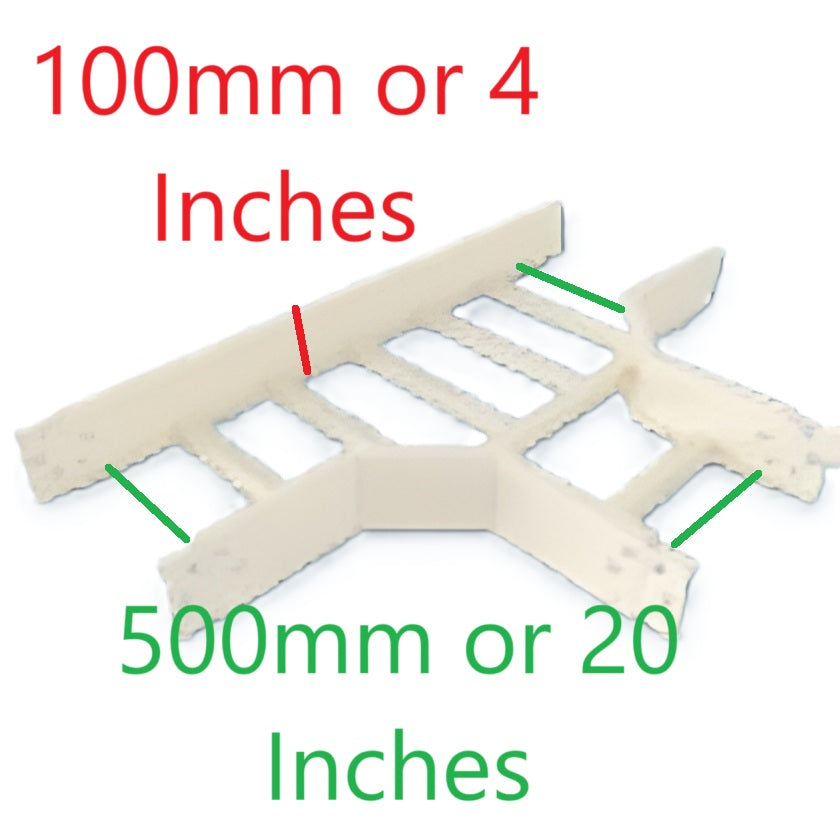 Royu cable management piece measuring 500mm x 100mm or 4 Inches x 20 Inches in off-white color