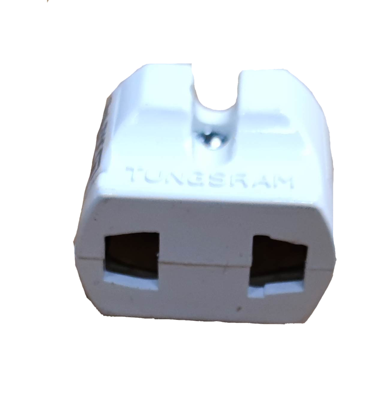 Electx Electrical Supply white Plug Adaptor Round to Flat for electrical connections