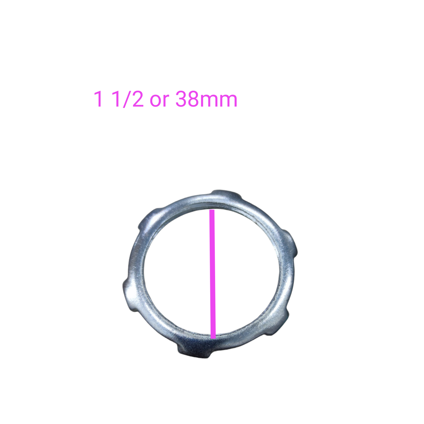 Locknut for RSC Pipes 15mm metal conduit locknut one and a half inch 38mm zinc plated ring
