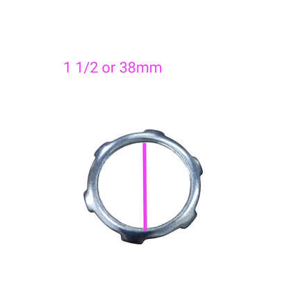 Locknut for RSC Pipes 15mm metal conduit locknut one and a half inch 38mm zinc plated ring