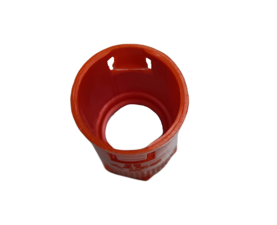 Poly orange plastic Adaptor for PVC Flexible Hose cylindrical connector with locking tabs and smooth bore