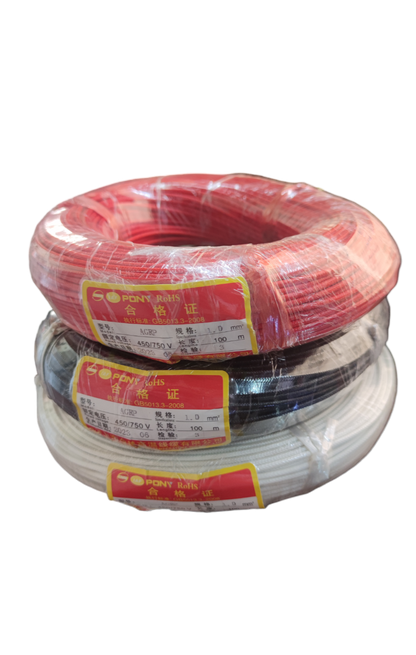 1.0mm silicon wire high temperature red black white coils packaged spools for electronics