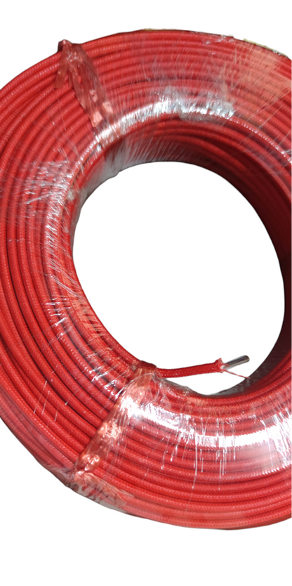 Grippes red coiled electrical cable roll with exposed conductor end Flame Retardant Wire 300 Degrees High for industrial use