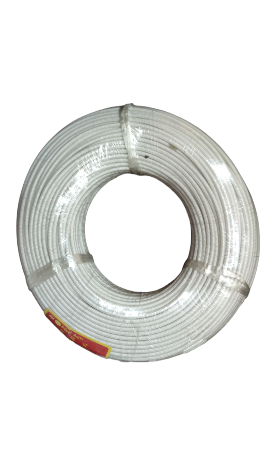 Grippes white coiled electrical cable roll Flame Retardant Wire 300 Degrees High for building wiring