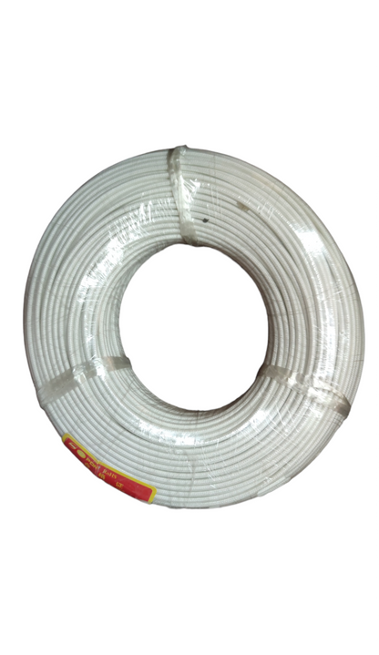Grippes white coiled electrical cable roll Flame Retardant Wire 300 Degrees High for building wiring