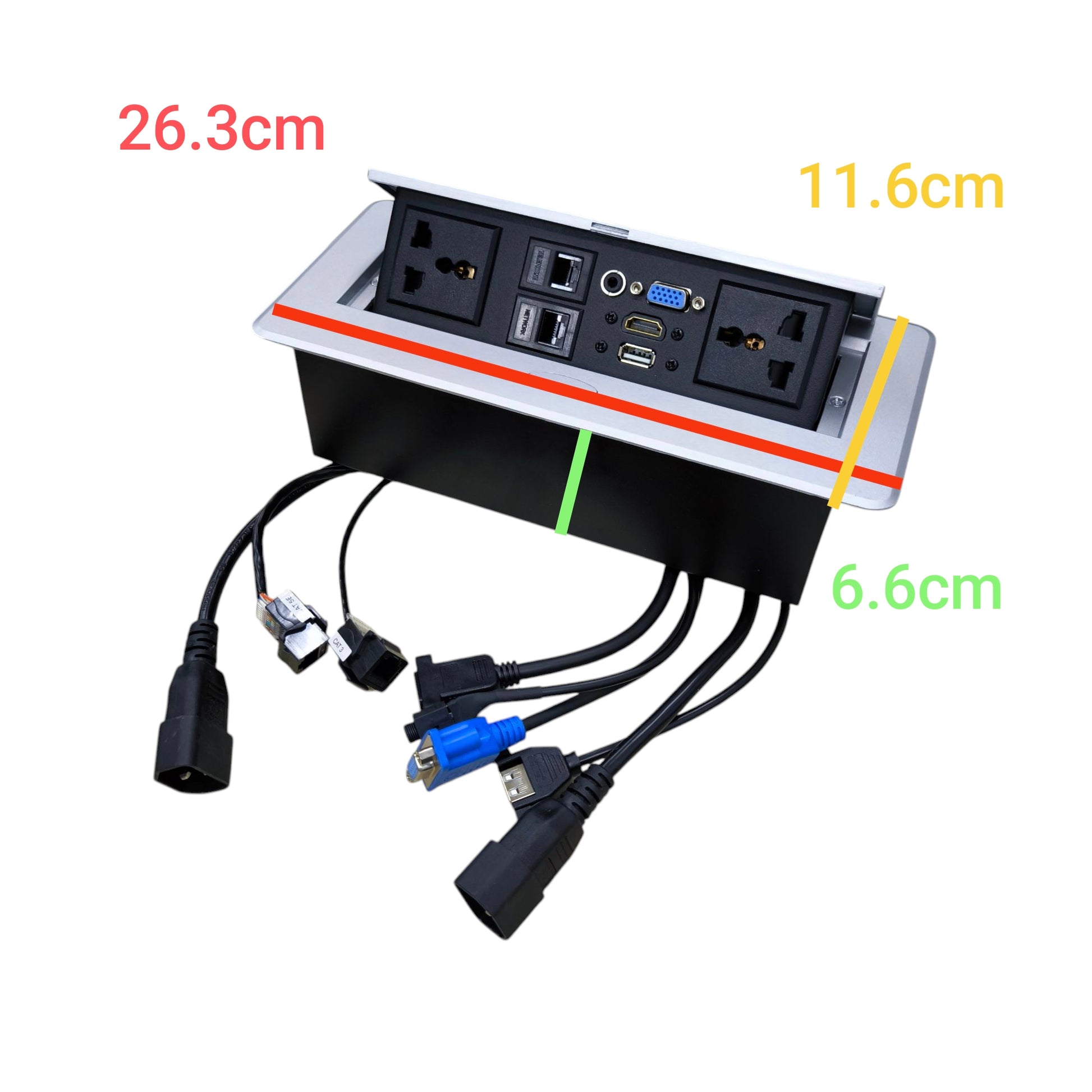 Grippes pop up electrical outlet with USB and HDMI for convenient access to power and connectivity