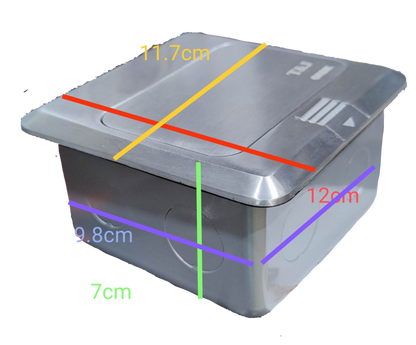 T&J Pop-up HDMI Outlet and USB-A 5V DC 2100mAh with stainless steel finish and compact design