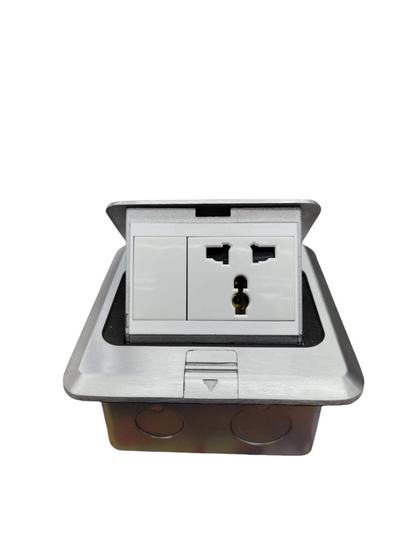 T&J Pop-up Universal with Ground Outlet 16A power outlet with switch in stainless steel frame