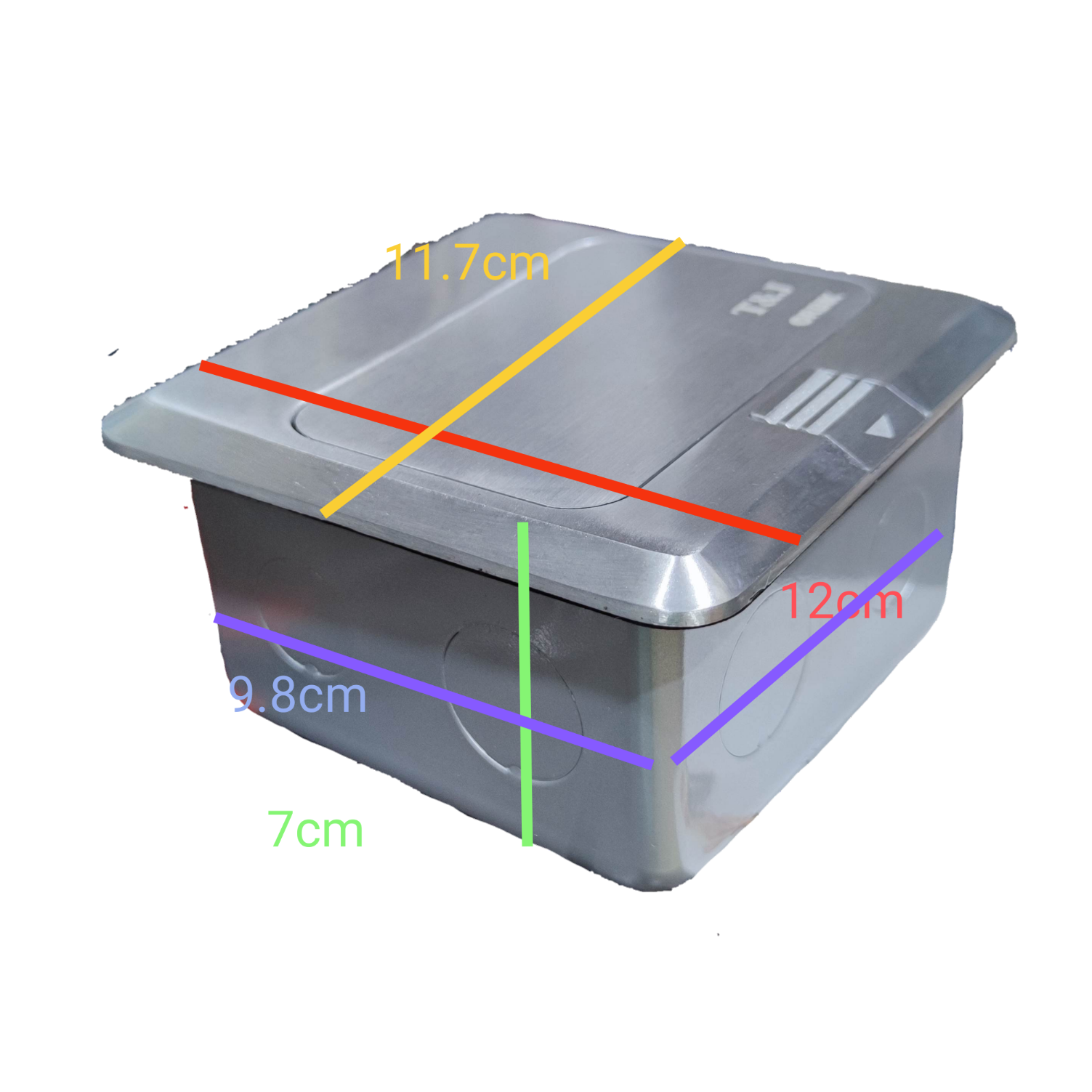 T&J Pop up Voice and USB Charging Outlet with compact metal design and multiple charging ports