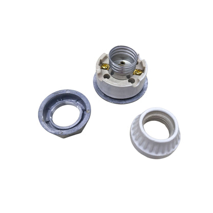 Amco porcelain E27 socket with bracket for easy lighting installation and accessories