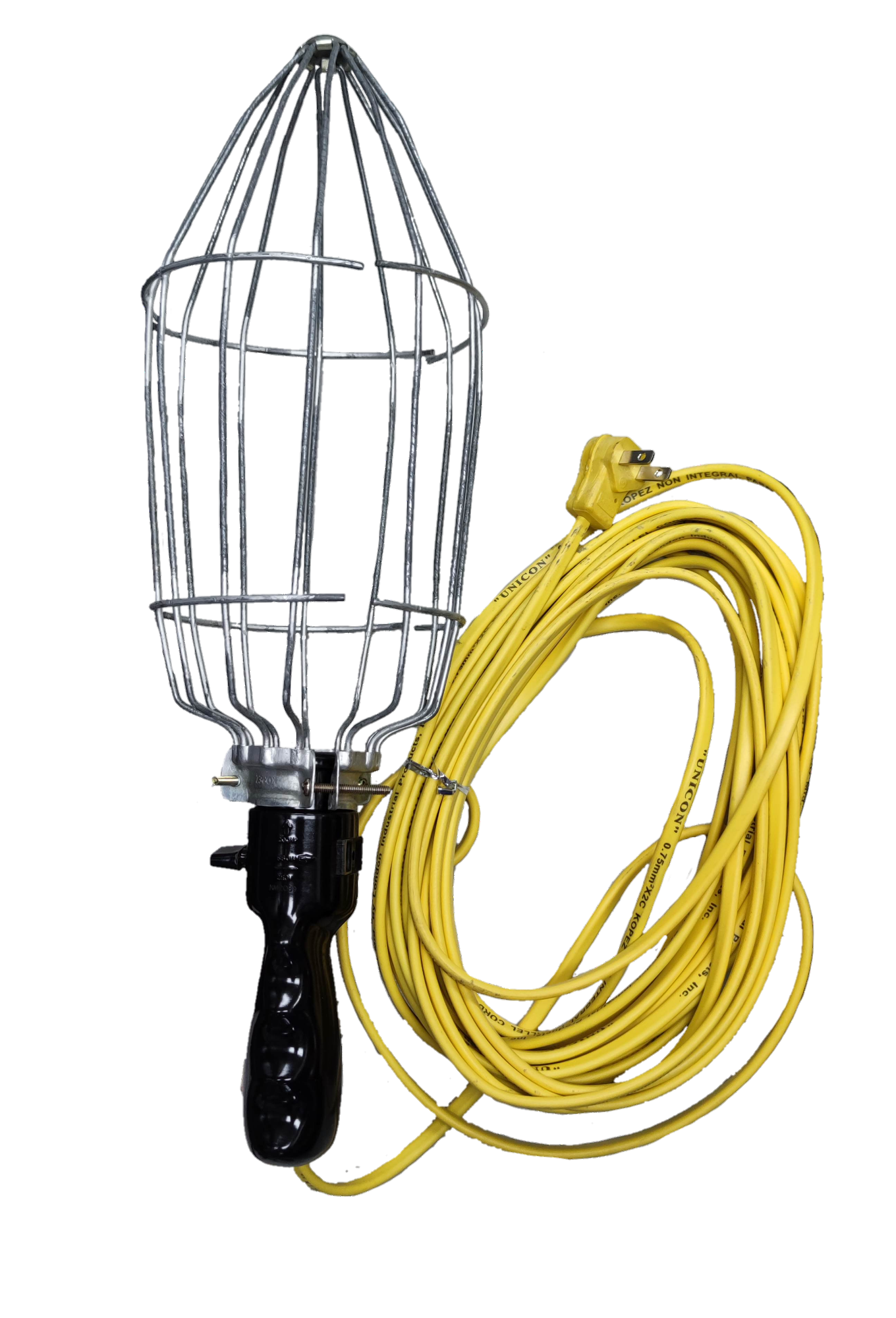 Kopez portable work light 220V E27 with protective metal cage and long yellow power cord