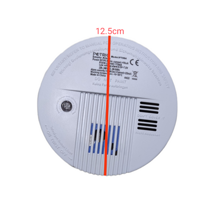 Potric photoelectric smoke alarm 9V with 12.5 cm diameter for home fire safety