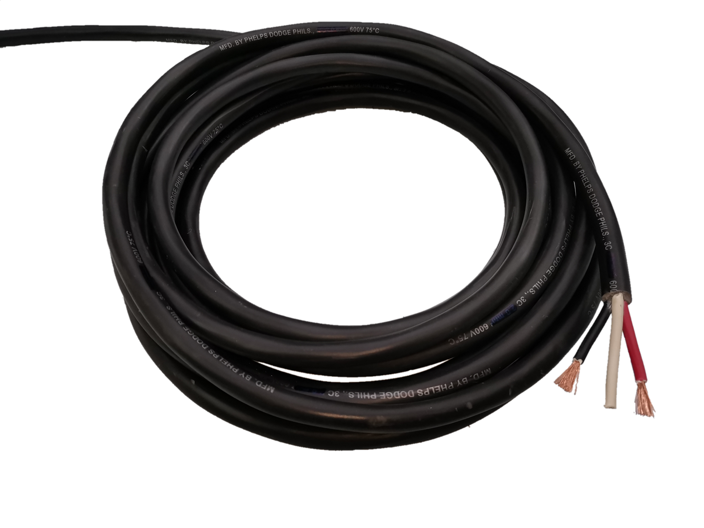 Phelps Dodge Power Cable AWG 14 3 Core in Black, ideal for electrical connections and wiring projects