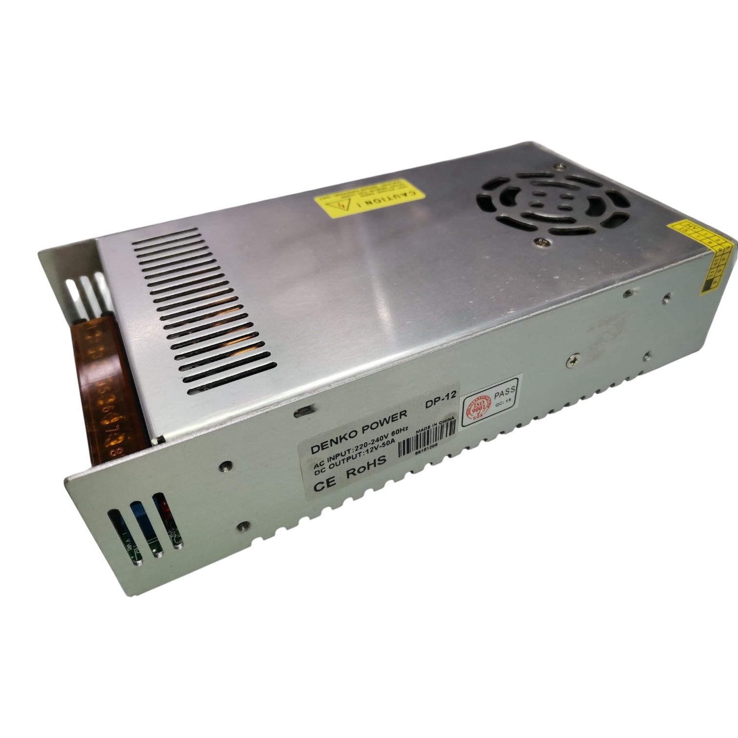 ZwitseRise Power Supply 12V 50A for Door Chimes and Bells with Durable Steel Housing