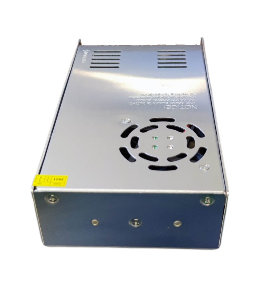ZwitseRise Power Supply 24V 20A - 220V Input Unit with Durable Metal Enclosure and Cooling Vent