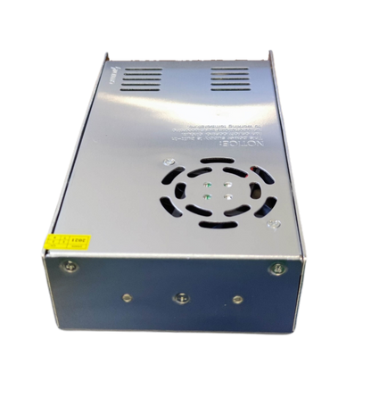 ZwitseRise Power Supply 24V 20A - 220V Input Unit with Durable Metal Enclosure and Cooling Vent