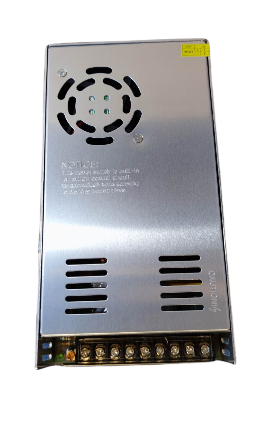 ZwitseRise Power Supply 24V 20A - 220V Input with a compact metal casing and cooling vents