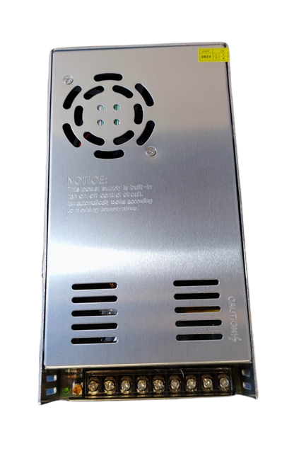 ZwitseRise Power Supply 24V 20A - 220V Input with a compact metal casing and cooling vents