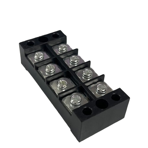 Grippes 45A 4 Pairs Terminal Block 600V black plastic screw terminal strip eight positions for wiring