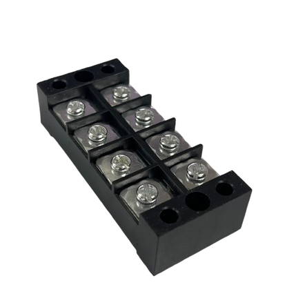 Grippes 45A 4 Pairs Terminal Block 600V black plastic screw terminal strip eight positions for wiring