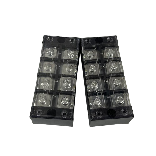 Grippes 45A 4 Pairs Terminal Block 600V clear plastic double terminal blocks with screws