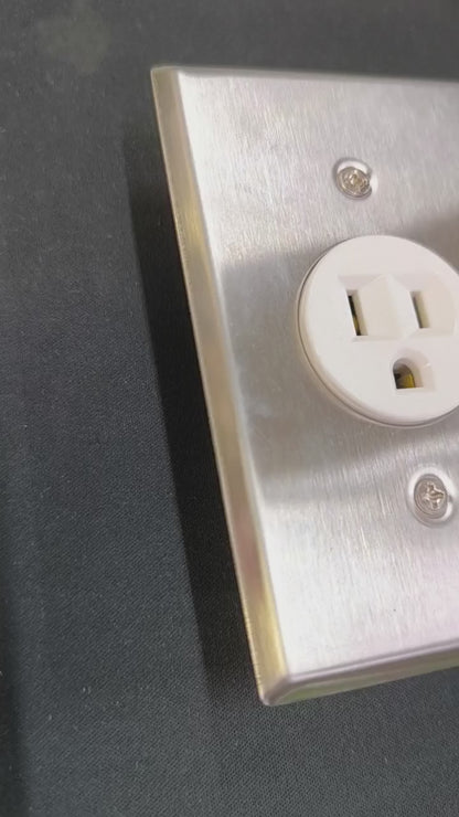 Eagle 1 Gang Flat Pin with Ground with Metal Plate Cover H1 CAT817C