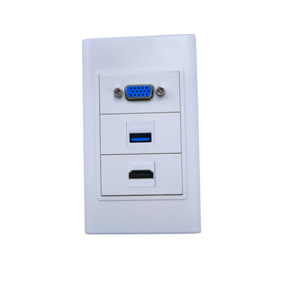 Grippes HDMI VGA USB Outlet Wall type 1.4V, Video Outlet, VGA Outlet, USB Outlet