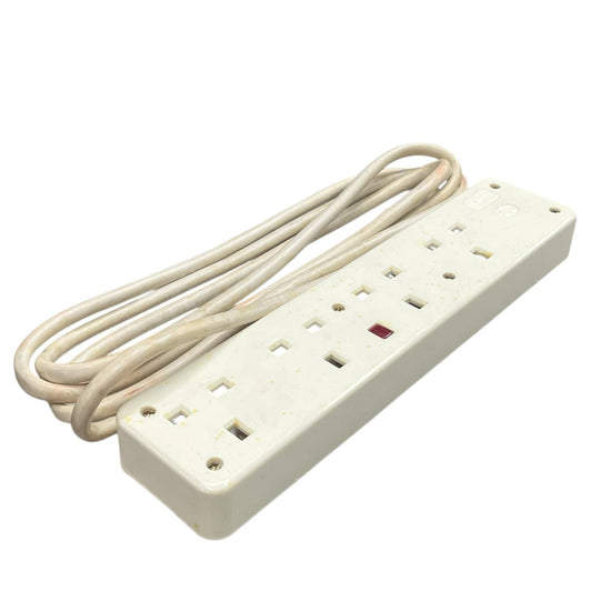 4 Gang Extension Cord Type G Outlet 16A 220V 3 Meters Length