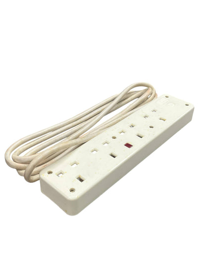 4 Gang Extension Cord Type G Outlet 16A 220V 3 Meters Length