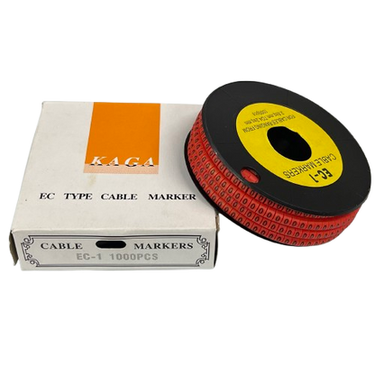 Grippes Cable Marker (0) Red 2.6mm to 4.2mm 1000pcs per Roll EC-1