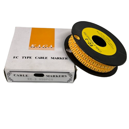 Cable "1" Marker 5.0mm to 7.2mm EC-3 Yellow, 350PCS