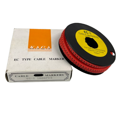 Grippes Cable Marker (3) Red 2.6mm to 4.2mm 1000pcs per Roll EC-1