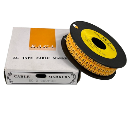 Cable (4) Marker 5.0mm to 7.2mm EC-3 Yellow, 350PCS