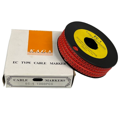 Grippes Cable Marker (4) Red - 4 2.6mm to 4.2mm 1000pcs per Roll EC-1