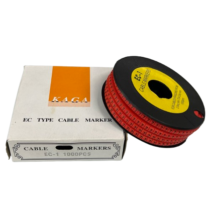Grippes Cable Marker (7) Red 2.6mm to 4.2mm 1000pcs per Roll EC-1