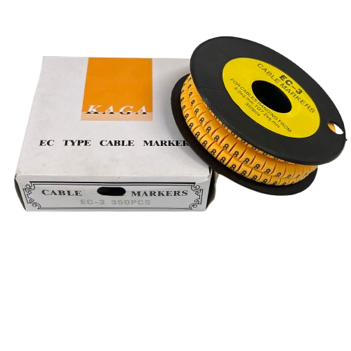 Cable "8" Marker 5.0mm to 7.2mm EC-3 Yellow, 350PCS