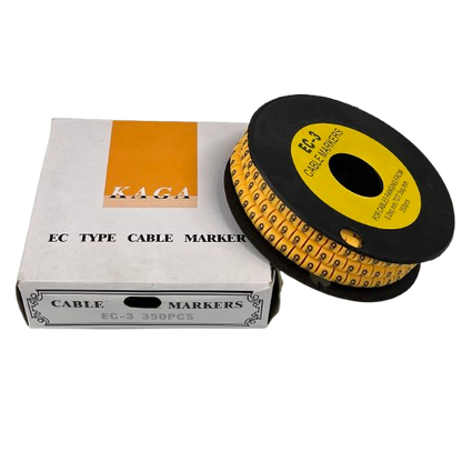 Cable (9) Marker 5.0mm to 7.2mm EC-3 Yellow, 350PCS  Wire Tagging