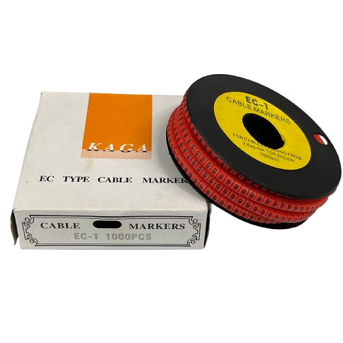 Grippes Cable Marker (9) Red 2.6mm to 4.2mm 1000pcs per Roll EC-1