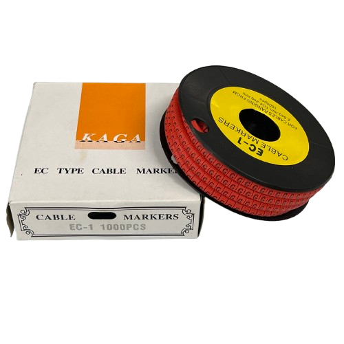Cable Marker Red - G, 2.6mm to 4.2mm 1000pcs per Roll EC-1  Wire Tagging