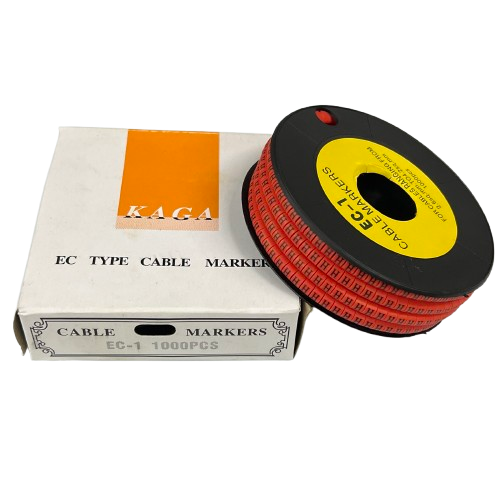Cable Marker Red - H, 2.6mm to 4.2mm 1000pcs per Roll EC-1  Wire Tagging